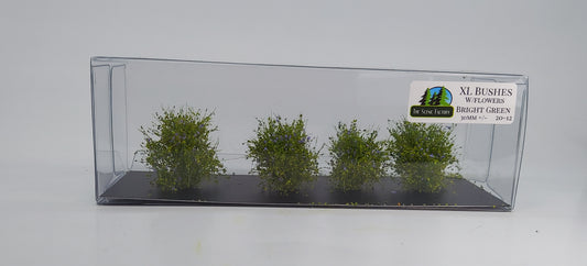 XL Bushes 30mm +/- [Bright Green w/Lavender Flowers]